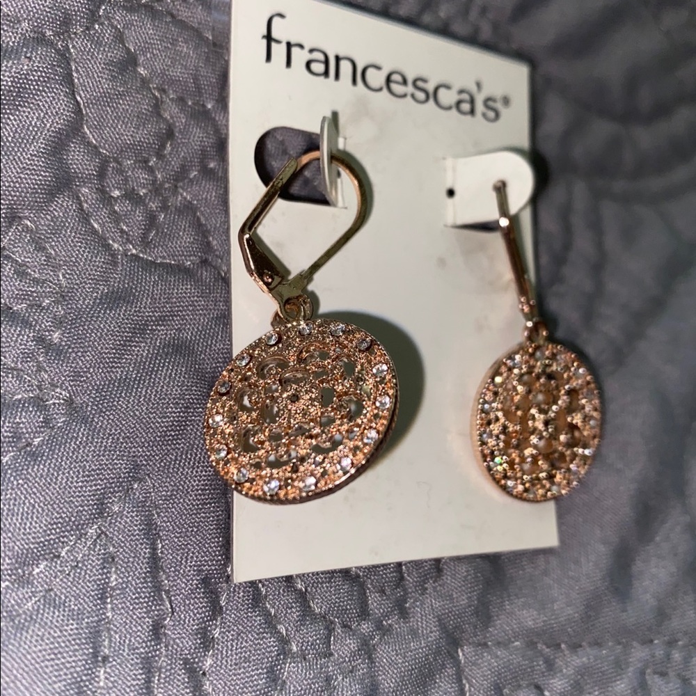 Francesca’s never worn metallic earrings